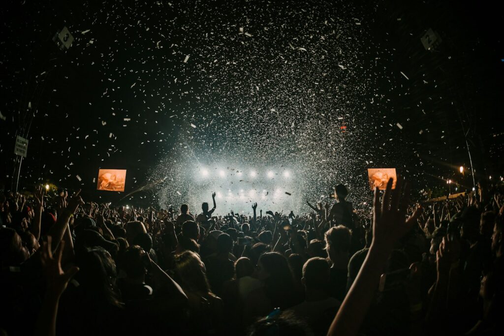 Crowd at an outdoor concert